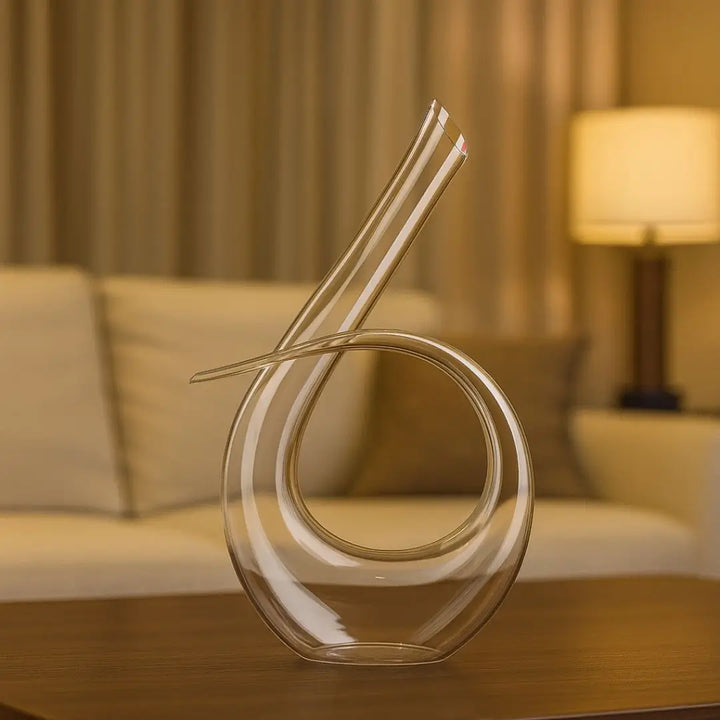 decanter de vinho magnat casavelle em destaque sobre mesa elegante em ambiente sofisticado.