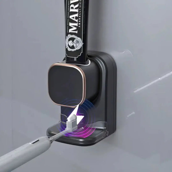 Dispenser de pasta de dente com sensor inteligente sem contato em acabamento minimalista