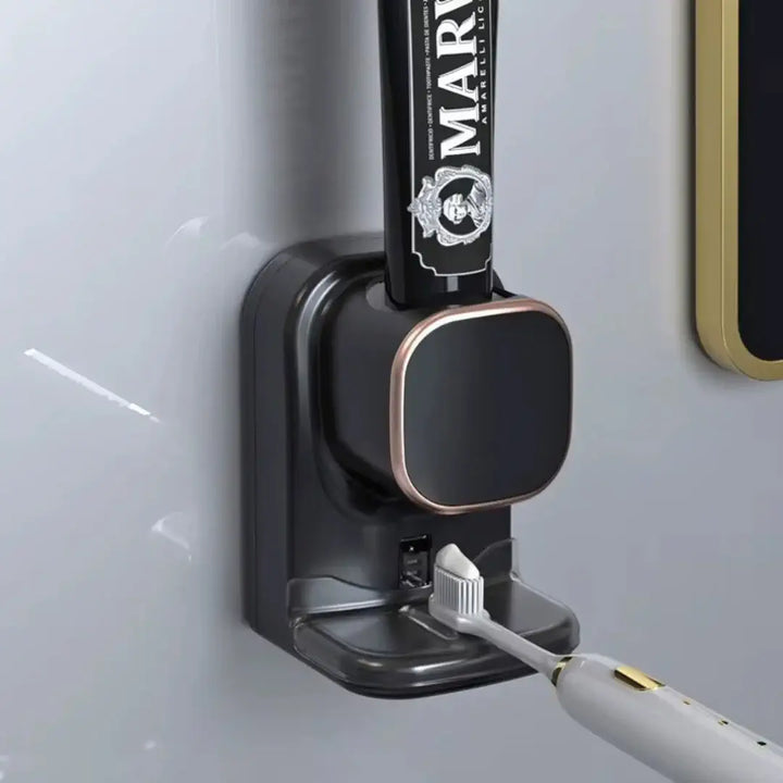 Dispenser de pasta de dente com sensor inteligente sem contato em acabamento minimalista