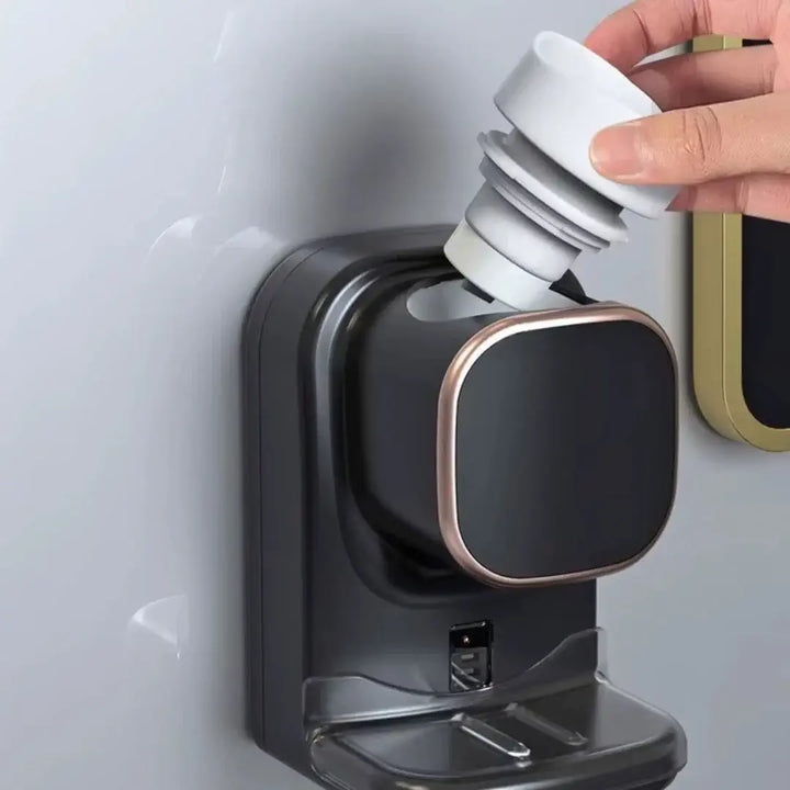 Dispenser de pasta de dente com sensor inteligente sem contato em acabamento minimalista
