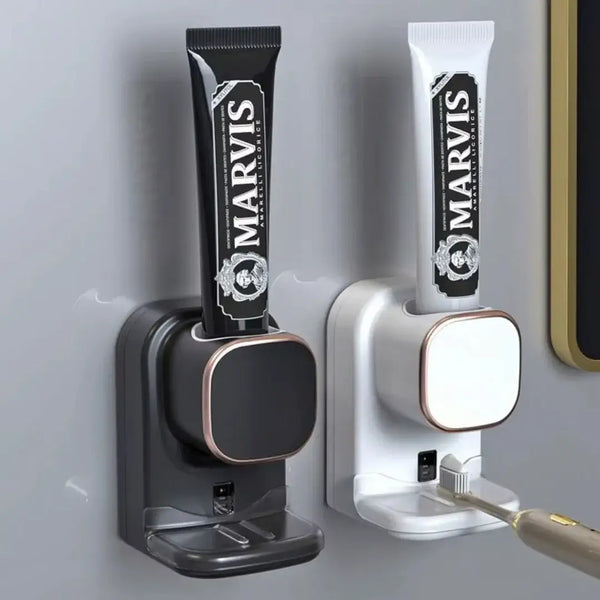 Dispenser de pasta de dente com sensor inteligente sem contato em acabamento minimalista