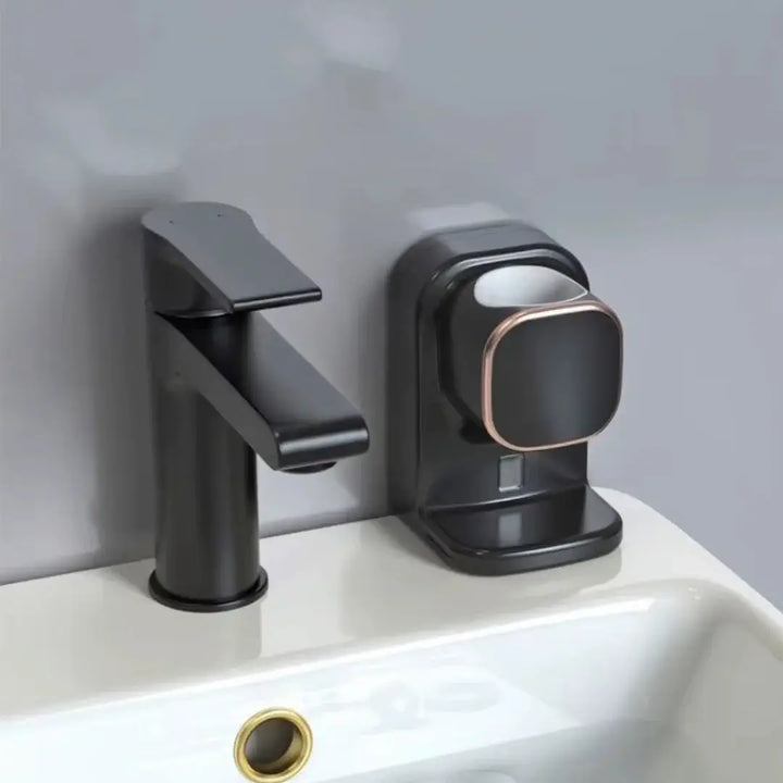 Dispenser de pasta de dente com sensor inteligente sem contato em acabamento minimalista