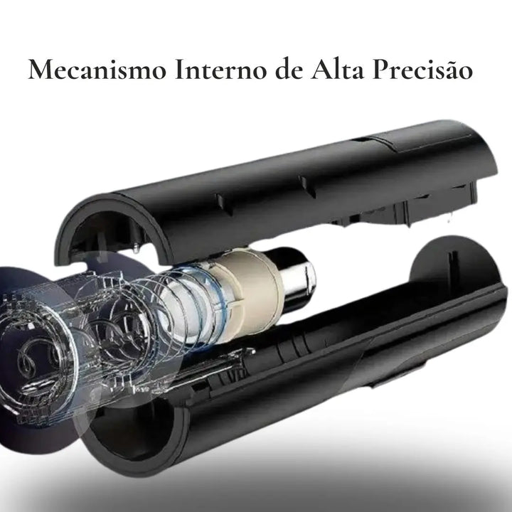 Mecanismo interno de alta precisão do Saca Rolha Elétrico Imperium Casavelle em vista explodida.